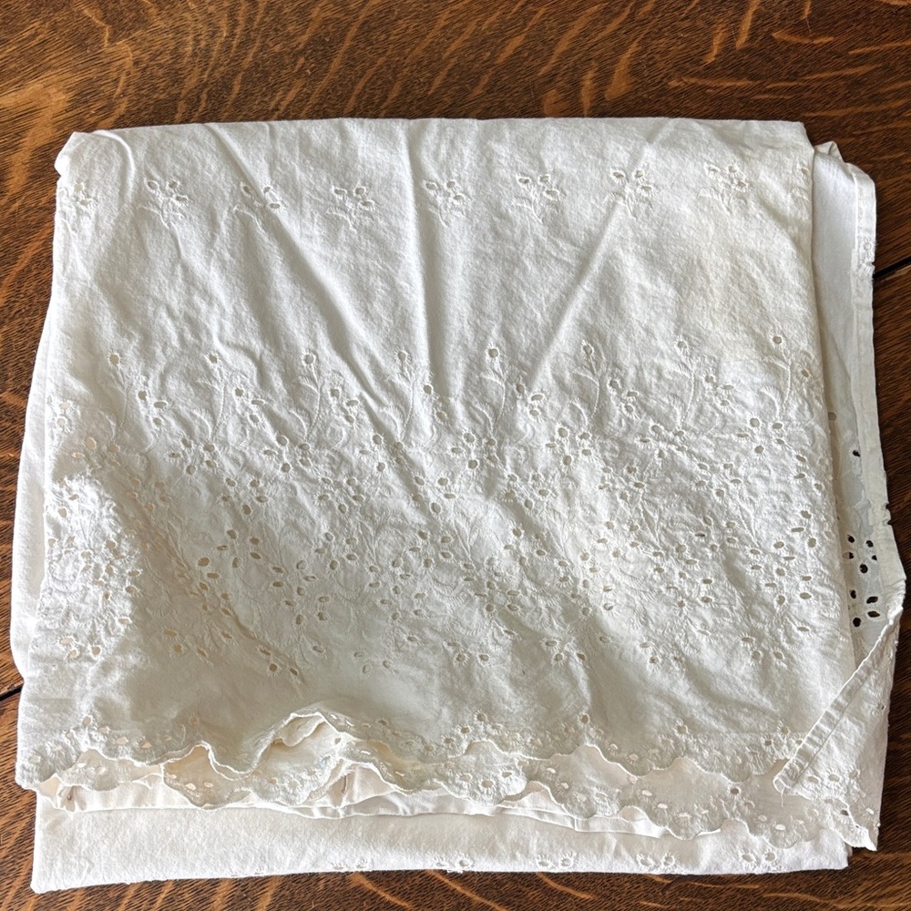 Off- White Eyelet shower Curtain